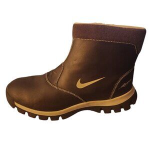 Nike Yucan Zip 314678 221 Boots Leather Vintage Size 5.5Y Chocolate Brown